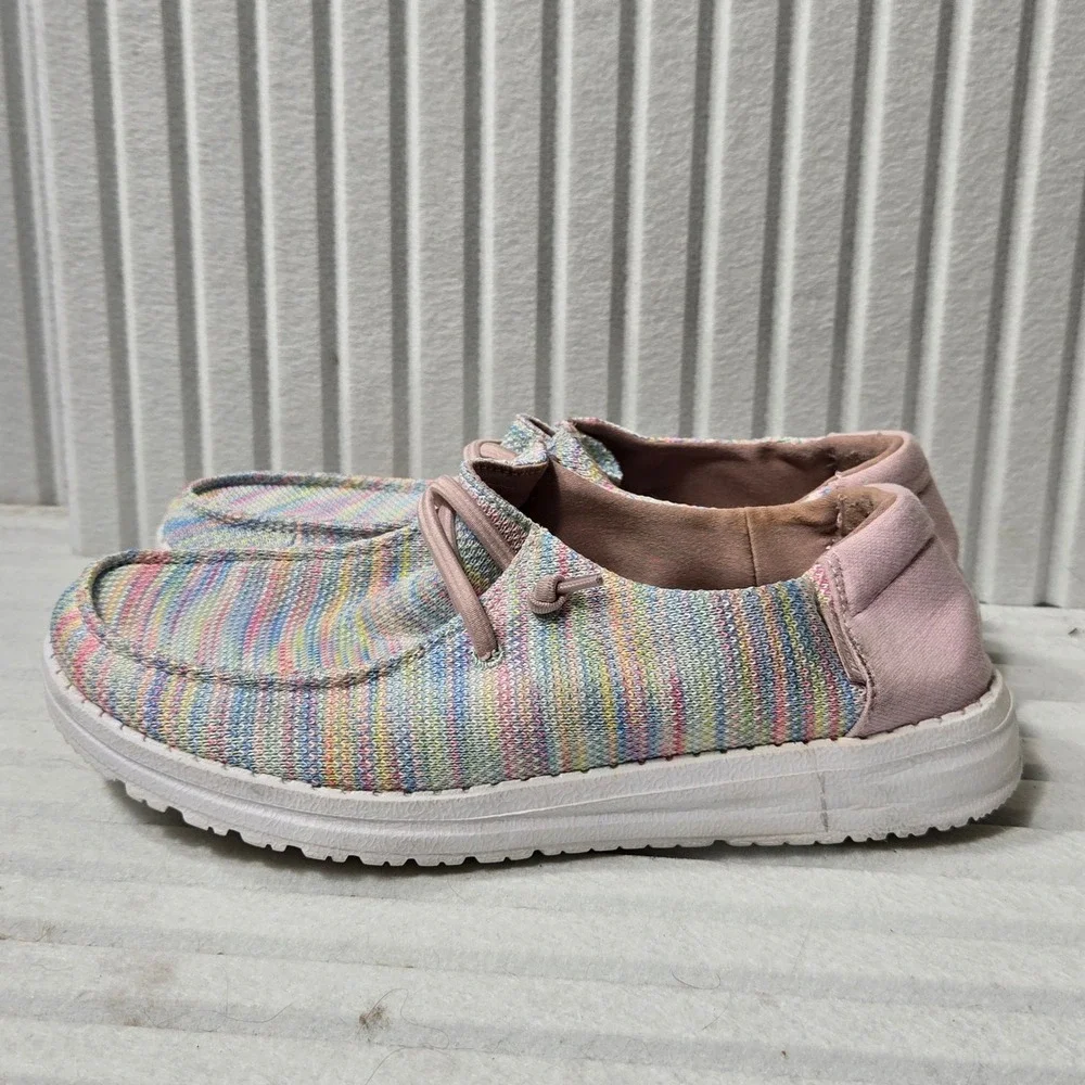 Hey Dude Wendy Youth Sox Pastels‎ Multi Color Slip On Loafers Size 5Y 130255074